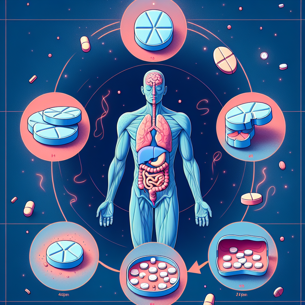 Die Halbwertszeit von Modafinil im menschlichen Körper.